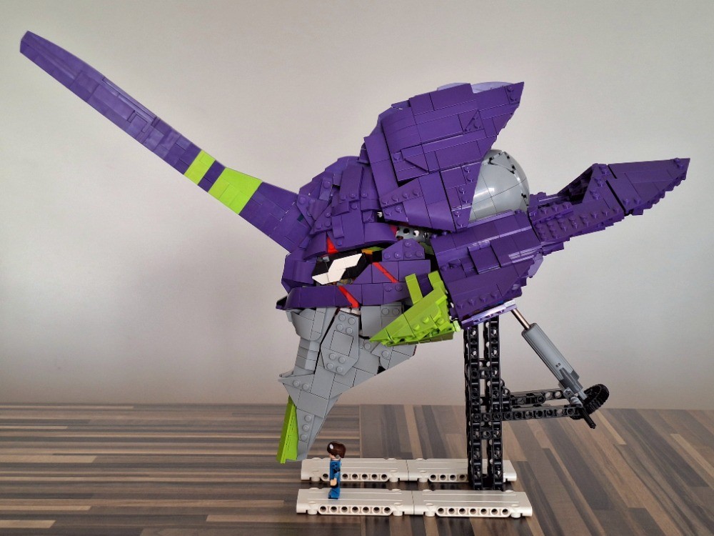 LEGO MOC-240114 Eva 01 head - Evangelion by Bricking_art