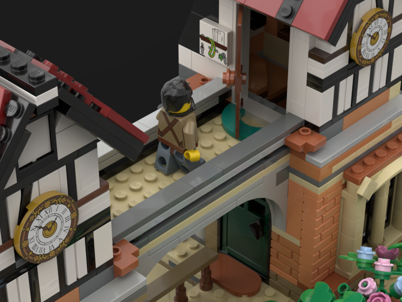 LEGO MOC-229257 The Twin Clock Towers - 10350 Tudor Corner Alternative ...