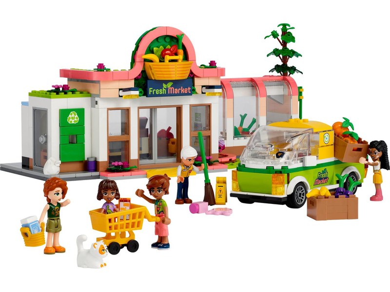 LEGO Friends Downtown Flower and Design Stores 41732 Building Set -  Buildable Toy with Apartment, Shops, House, and Classic Characters, Model  to