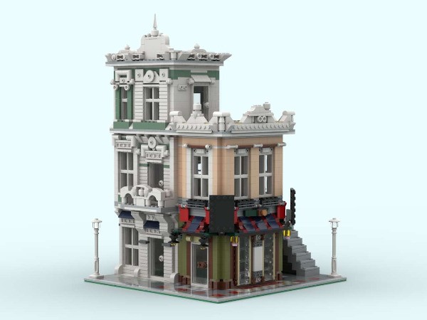 LEGO MOC Free-Hand Building Guide: The Office & NoodleShop by