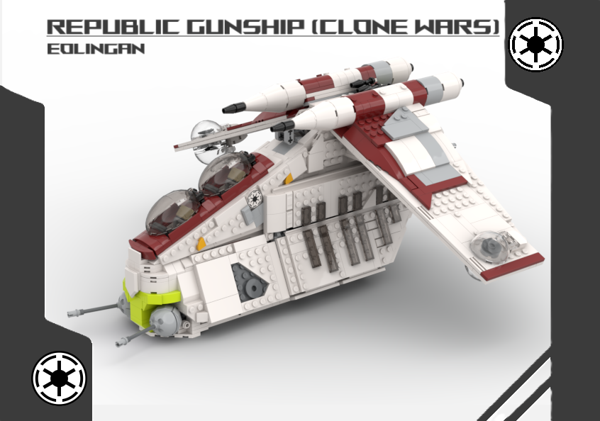 リコページ LEGO MOC-206963 Republic Gunship - Clone Wars/Plo's Bros by