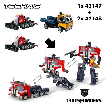 LEGO MOC 42147 2x 42148 Optimus Prime Transformers by EduViPe - Main Image