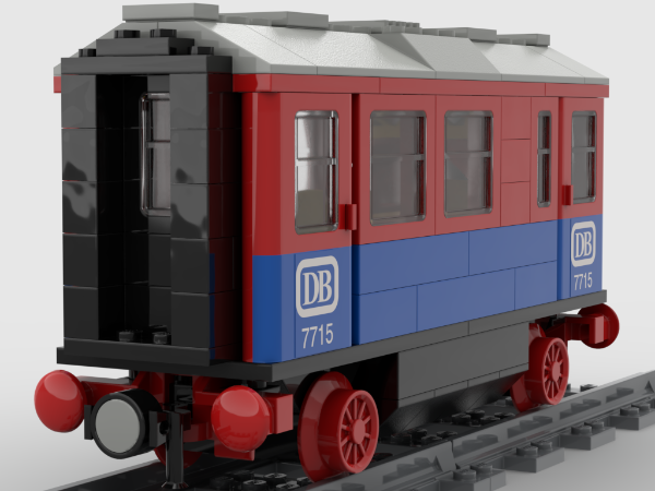 LEGO MOC Passenger Car for 7715 by P3rlE Rebrickable Build