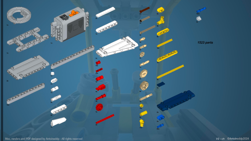 LEGO MOC 42055-E : Tower Crane by Antoineddp | Rebrickable