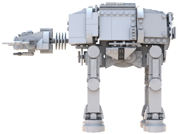 Lego micro scale AT-ST walker. It was very hard to capture…