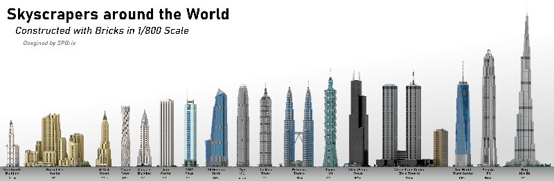 LEGO MOC Equitable Building 1:800 Scale NYC by SPBrix