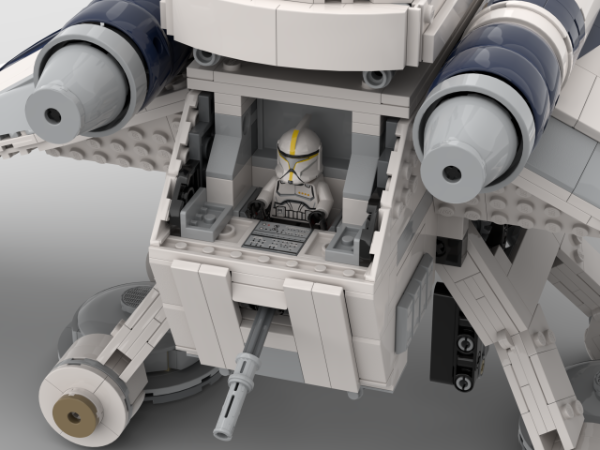 LEGO MOC Republic Dropship V2 (Works with 2008, 2013, AND 2022 AT-TEs ...