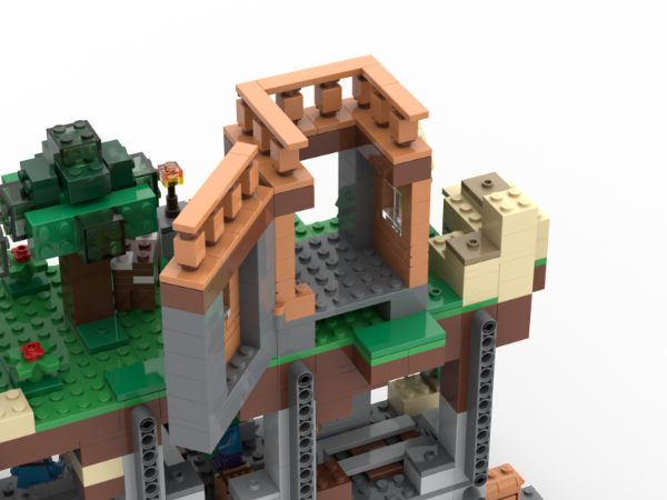 LEGO MOC Minecraft Ravine Village by FyreDragon | Rebrickable - Build ...