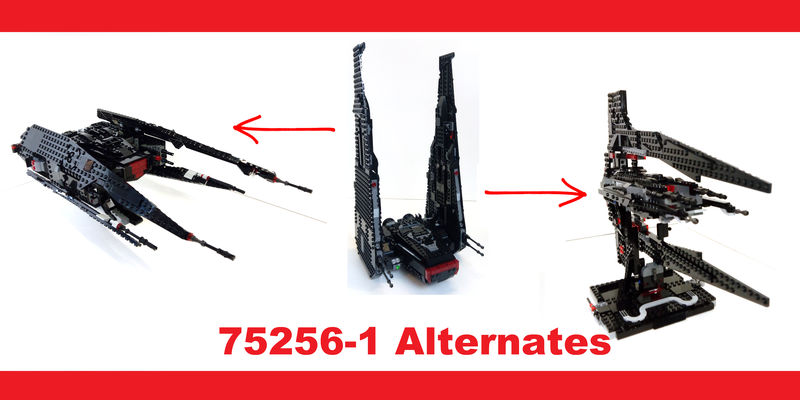 Review: Alternates for the 75256-1 - Kylo Ren's Shuttle | Rebrickable - with