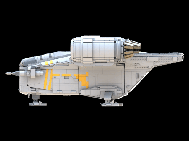 Lego Minifigure Scale Razor Crest Lego Moc Acrylic Display Case